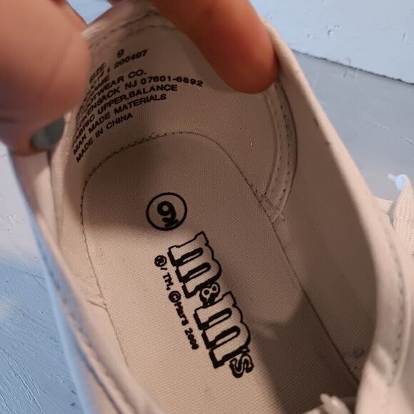 M&M’s Vintage Shoes Canvas Women’s Size 9 White Red 2000 - Picture 7 of 7